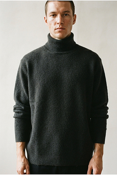 URBAN CLASSICS Černý Pánský Pletený Rolák Oversized Vel. XL