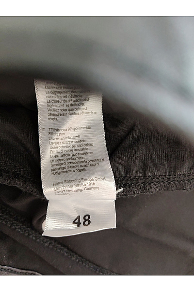 PFEFFINGER Dámské černé koženkové kalhoty s kapsami a rozparkem Velikost IT 48 | PFEFFINGER | obrázek 8