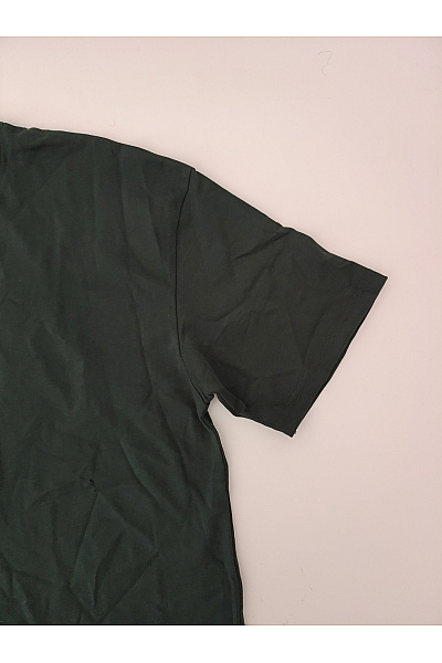 def Pánské bavlněné tričko s krátkým rukávem khaki basic Velikost M | def | obrázek 2