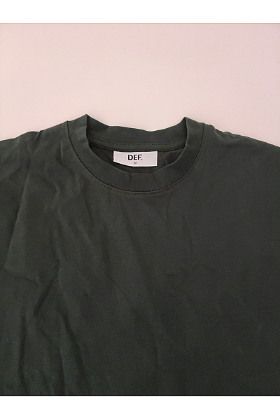 def Pánské bavlněné tričko s krátkým rukávem khaki basic Velikost M | def | obrázek 3