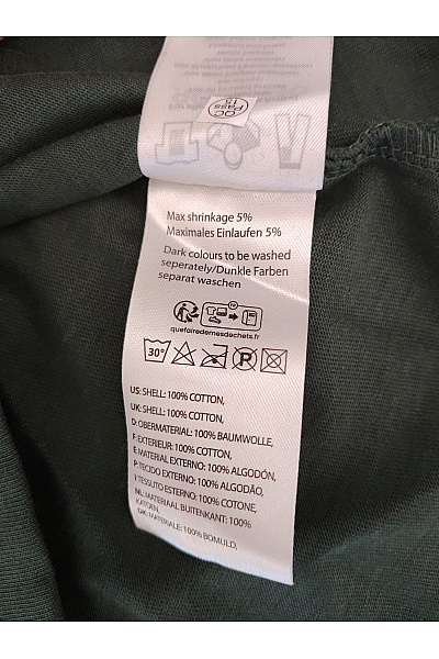 def Pánské bavlněné tričko s krátkým rukávem khaki basic Velikost M | def | obrázek 4
