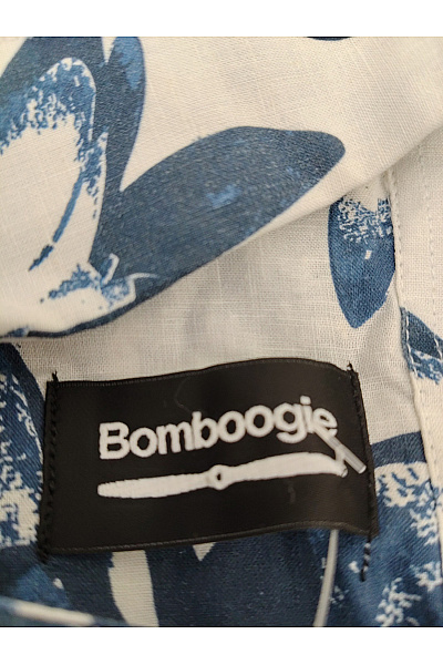 BOMBOOGIE Pánská lněná košile s krátkým rukávem květinová letní Velikost L | BOMBOOGIE | obrázek 5