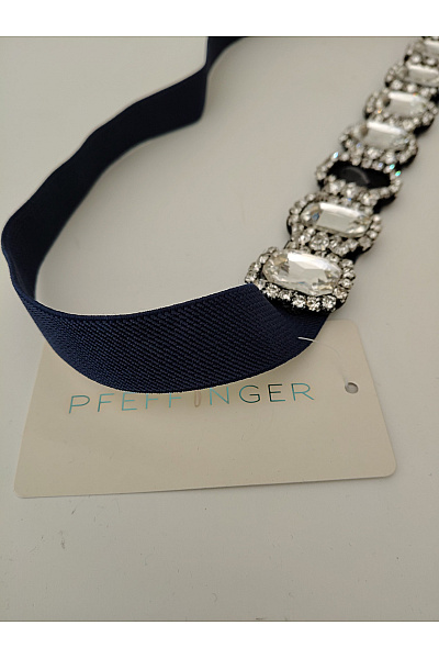 PFEFFINGER Černý luxusní pásek s kamínky | PFEFFINGER | obrázek 4