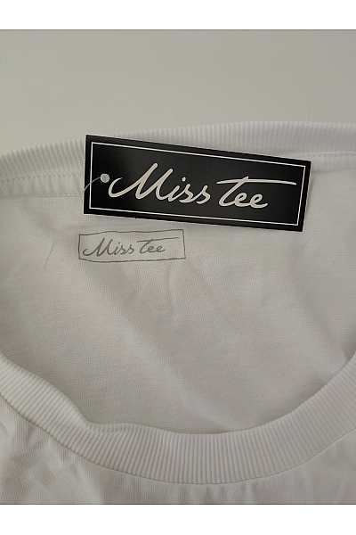 miss tee Bílé bavlněné dámské tričko s krátkým rukávem a potiskem citronů Velikost 5XL | miss tee | obrázek 5