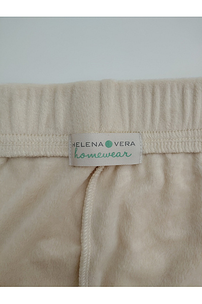 HELENA VERA Béžové domácí tepláky rovné Velikost IT 46 | HELENA VERA | obrázek 4