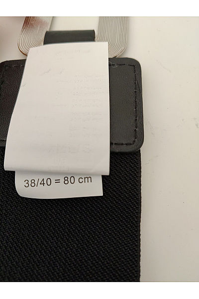 Černý dámský pásek se stříbrnými články Velikost EU 38/40 | Unimoda | obrázek 6