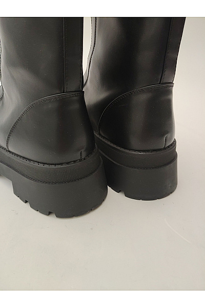 Černé kotníkové boty na platformě se zipem Velikost 41 | Unimoda | obrázek 8