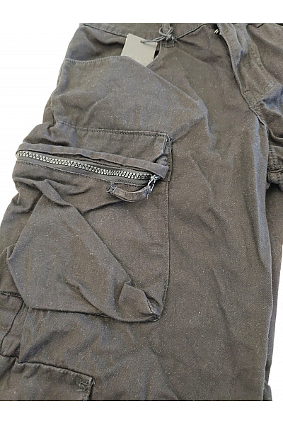URBAN CLASSICS Černé bavlněné cargo kalhoty s kapsami na stehnech Vel. 28 | URBAN CLASSICS | obrázek 5