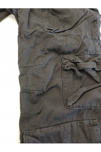 URBAN CLASSICS Černé bavlněné cargo kalhoty s kapsami na stehnech Vel. 28 | URBAN CLASSICS | obrázek 6