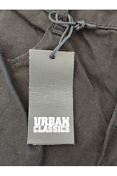 URBAN CLASSICS Černé bavlněné cargo kalhoty s kapsami na stehnech Vel. 28 | URBAN CLASSICS | obrázek 7