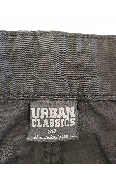 URBAN CLASSICS Pánské černé bavlněné cargo kalhoty s kapsami Vel. EU 38 | URBAN CLASSICS | obrázek 6