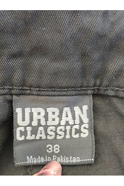 URBAN CLASSICS Pánské černé bavlněné cargo kalhoty s kapsami Vel. EU 38 | URBAN CLASSICS | obrázek 7