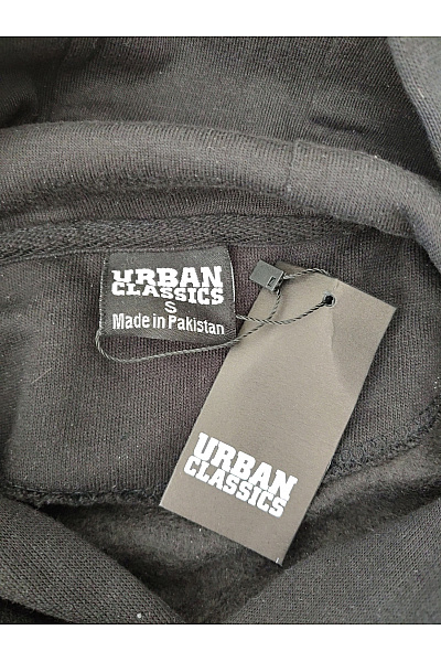 URBAN CLASSICS Pánská černá mikina s kapucí a klokaní kapsou Vel. S | URBAN CLASSICS | obrázek 6