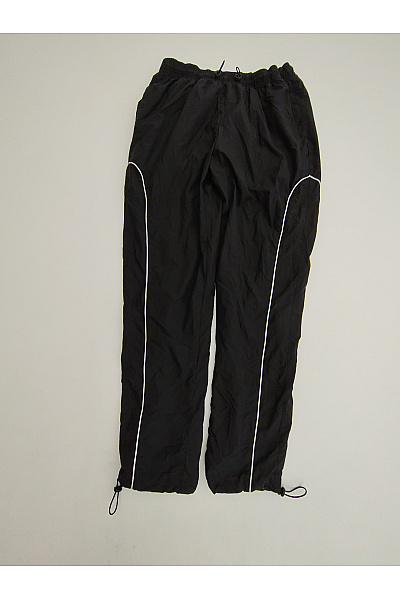 URBAN CLASSICS Černé Sportovní Tepláky S Lampasem A Gumou Na Nohavicích Vel. M
