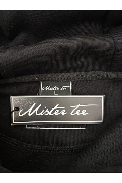 Mister Tee Černá bavlněná pánská mikina s kapucí a potiskem Velikost L | Mister Tee | obrázek 7