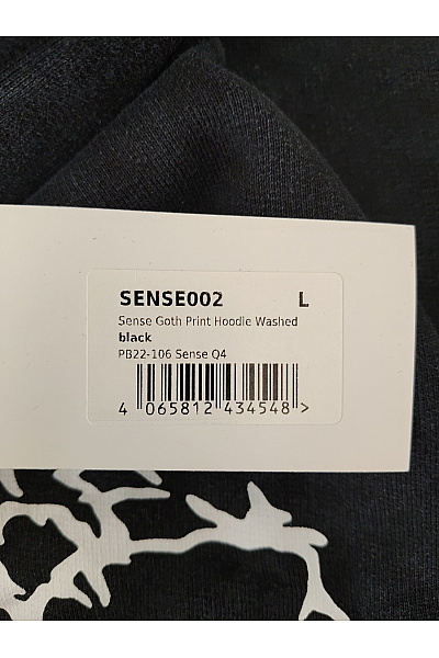 9N1M SENSE Černá bavlněná mikina s kapucí a nápisem streetwear Velikost L | 9N1M SENSE | obrázek 8