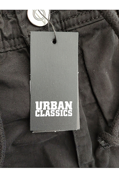 URBAN CLASSICS Pánské černé bavlněné cargo kalhoty s kapsami na stehnech Vel. 4XL | URBAN CLASSICS | obrázek 5