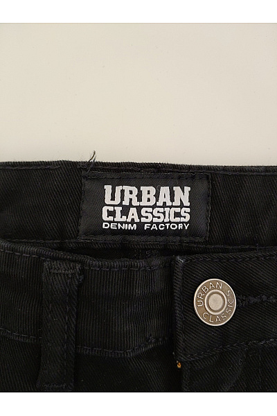 URBAN CLASSICS Černé bavlněné džíny wide leg s roztřepenými nohavicemi Vel. 33 | URBAN CLASSICS | obrázek 3