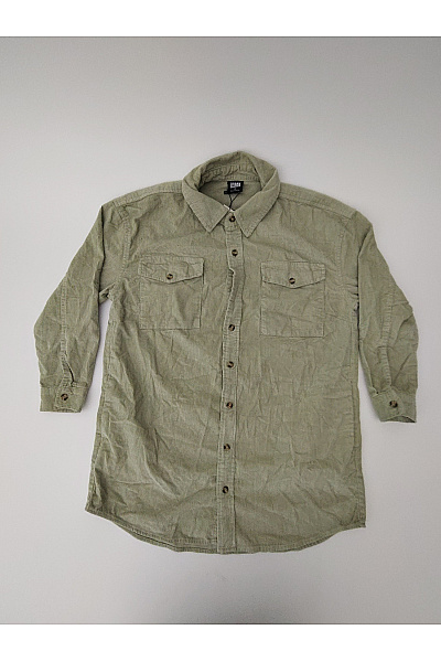 URBAN CLASSICS Dámská Khaki Bavlněná Košile S Dlouhým Rukávem Ležérní Vel. M