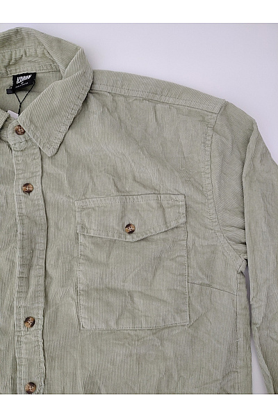 URBAN CLASSICS Dámská khaki bavlněná košile s dlouhým rukávem ležérní Vel. M | URBAN CLASSICS | obrázek 2