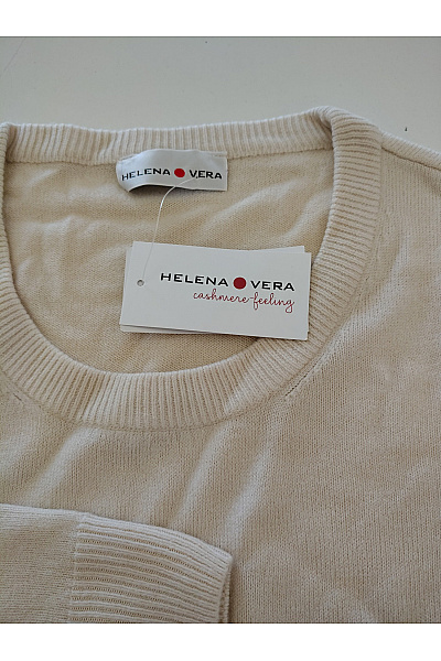 HELENA VERA Béžový dámský pletený pulovr basic Vel. EU 40 | HELENA VERA | obrázek 6