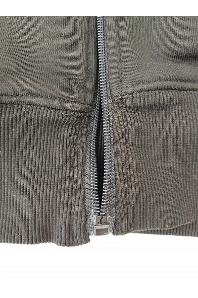 def Pánská černá bavlněná mikina na zip s kapucí Velikost L | def | obrázek 7