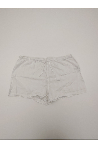Bílé bavlněné domácí kraťasy s gumou v pase Velikost XL | Unimoda | obrázek 2