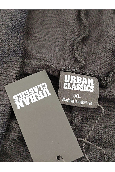 URBAN CLASSICS Černá bavlněná mikina s kapucí a prodlouženým střihem Vel. XL | URBAN CLASSICS | obrázek 4