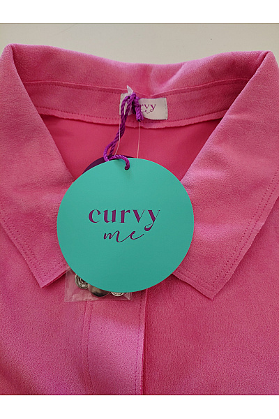 curvy me Růžový košilový kabát oversized Vel. DE 50 | curvy me | obrázek 7
