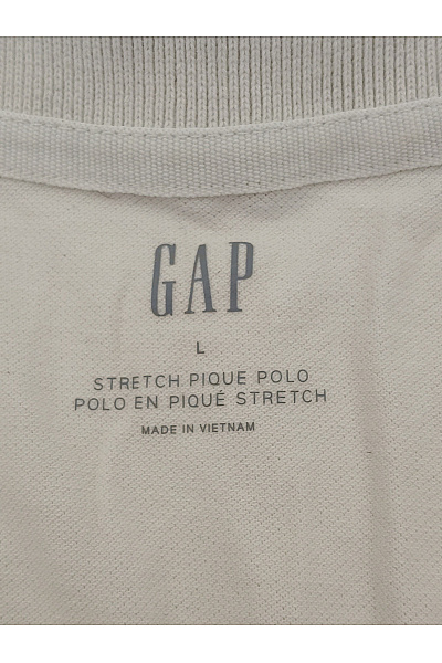 Gap Béžové bavlněné polo tričko s krátkým rukávem a nápisem Vel. US L | Gap | obrázek 3