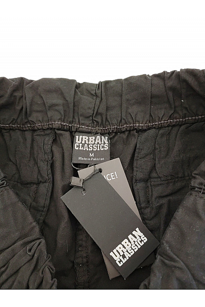 URBAN CLASSICS Dámské bavlněné černé volnočasové kalhoty s kapsami Vel. M | URBAN CLASSICS | obrázek 4
