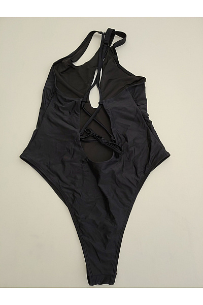 Hunkemoller Černé jednodílné plavky s průstřihy za krk Velikost UK 16 | Hunkemoller | obrázek 5