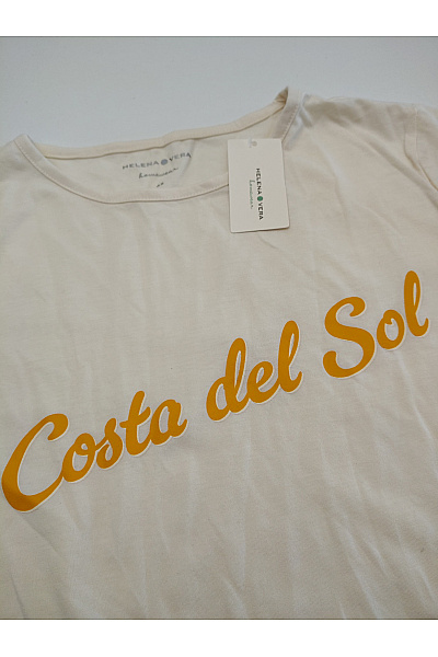 HELENA VERA Béžové dámské pyžamo s nápisem Costa del Sol Vel. 42 | HELENA VERA | obrázek 7