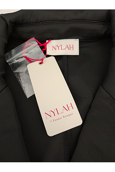 NYLAH Černé dámské sako s béžovými pruhy elegantní business Vel. DE 44 | NYLAH | obrázek 10
