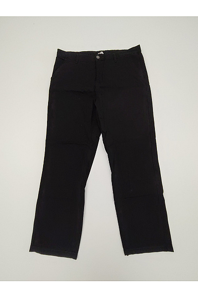 URBAN CLASSICS Pánské černé Bavlněné Chinos Kalhoty Rovné Velikost EU 38