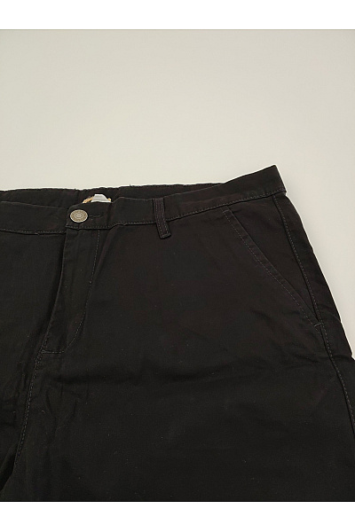 URBAN CLASSICS Pánské černé bavlněné chinos kalhoty rovné Velikost EU 38 | URBAN CLASSICS | obrázek 3