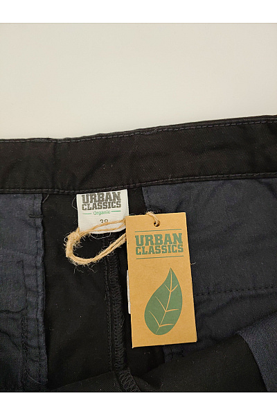 URBAN CLASSICS Pánské černé bavlněné chinos kalhoty rovné Velikost EU 38 | URBAN CLASSICS | obrázek 4