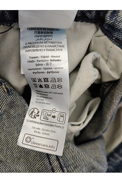 URBAN CLASSICS Dámské modré cargo džíny s vysokým pasem a širokými nohavicemi Vel. EU 32 | URBAN CLASSICS | obrázek 8