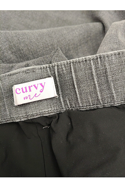 curvy me Dámské šedé džíny rovné s vysokým pasem Vel. EU 40 | curvy me | obrázek 8