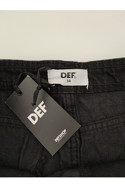 def Pánské černé bavlněné džíny rovné Vel. EU 34 | def | obrázek 4