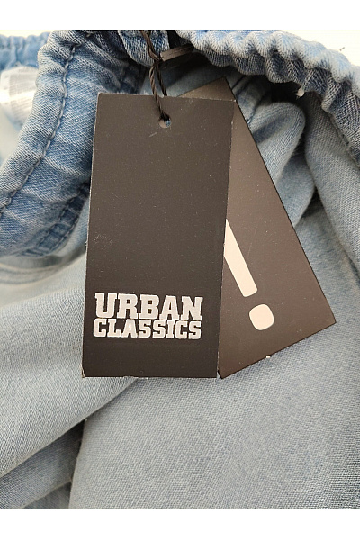 URBAN CLASSICS Dámské modré bavlněné džíny jogger seprané Vel. M | URBAN CLASSICS | obrázek 8