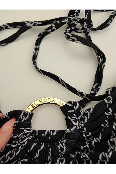 MICHAEL KORS Černobílý řetízkový plavkový top za krk | MICHAEL KORS | obrázek 5