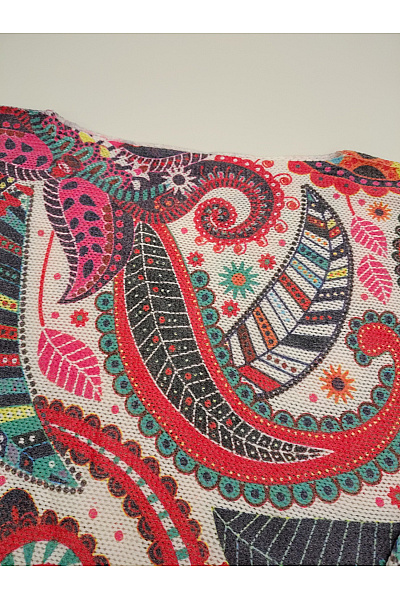 Barevné dámské tričko s dlouhým rukávem a paisley vzorem Vel. DE 42 | Unimoda | obrázek 3
