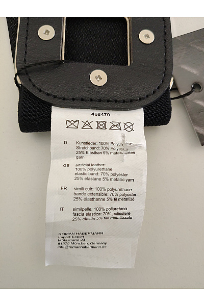 maloo Černý dámský pásek s ozdobnou sponou Velikost EU 36/38 | maloo | obrázek 6