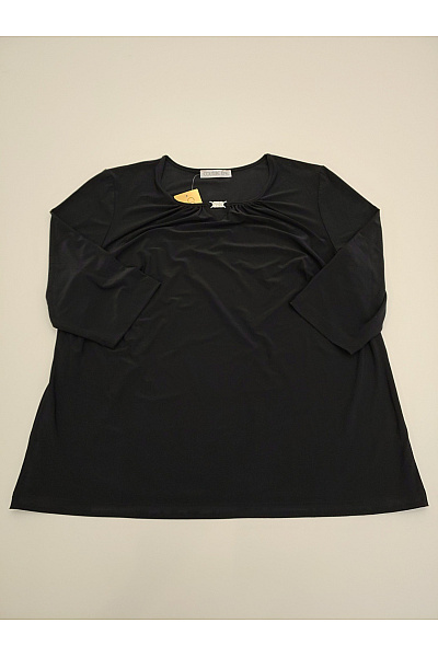 COUTURE LINE Černá elegantní halenka s 3/4 rukávem pro plnoštíhlé Vel. 50 | COUTURE LINE | obrázek 2
