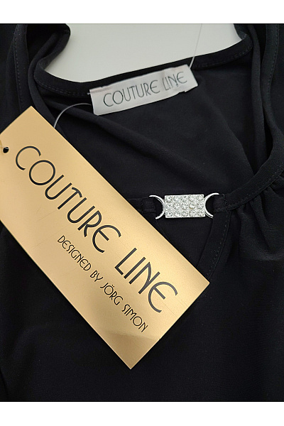 COUTURE LINE Černá elegantní halenka s 3/4 rukávem pro plnoštíhlé Vel. 50 | COUTURE LINE | obrázek 8