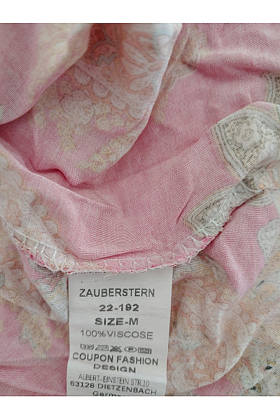 ZAUBERSTERN Růžové boho šaty s paisley vzorem krátké letní Velikost M | ZAUBERSTERN | obrázek 6