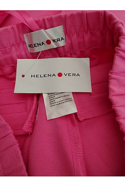 HELENA VERA Růžové široké elegantní kalhoty s vysokým pasem Vel. DE 40 | HELENA VERA | obrázek 9