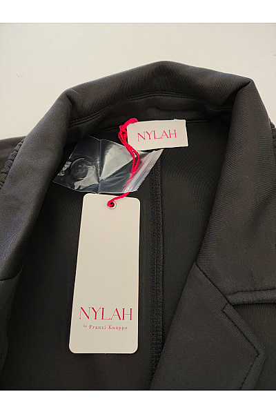 NYLAH Černé dámské sako s béžovými pruhy elegantní business Velikost DE 48 | NYLAH | obrázek 8