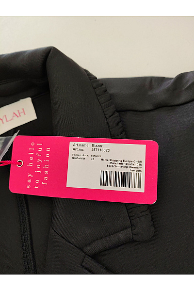 NYLAH Černé dámské sako s béžovými pruhy elegantní business Velikost DE 48 | NYLAH | obrázek 9